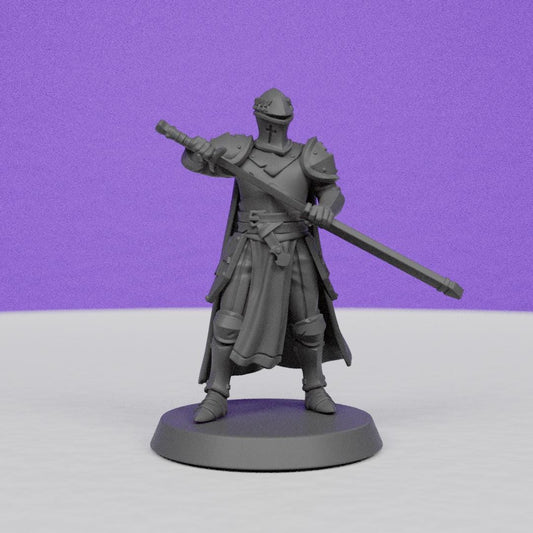 Knight back from War | Galaad Miniatures | Compatible with D&D/AoS | Fantasy | Tabletop RPG