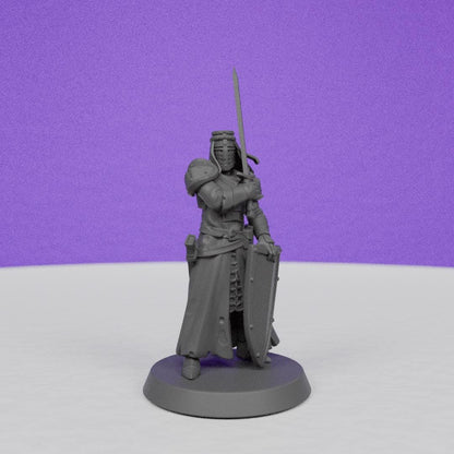 Knight Templar back from War | Galaad Miniatures | Compatible with D&D/AoS | Fantasy | Tabletop RPG