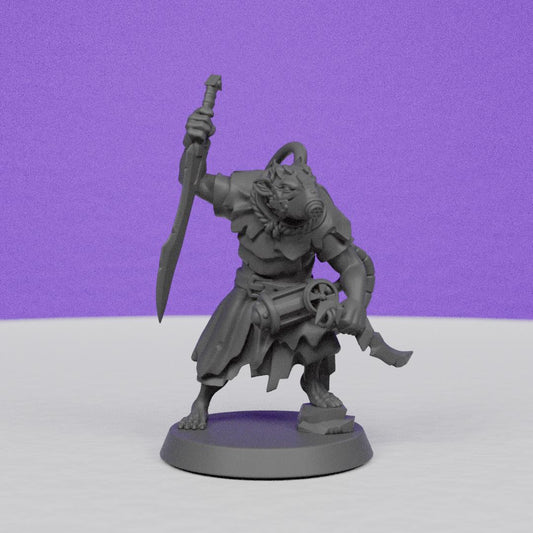 Ratfolk Toxic Rogue | Galaad Miniatures | Compatible with D&D/AoS | Fantasy | Tabletop RPG
