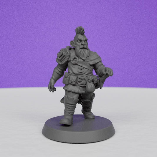 Dwarf Warrior Trader | Galaad Miniatures | Compatible with D&D/AoS | Fantasy