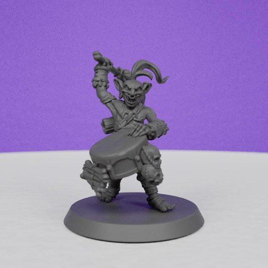 Goblin Drummer | Galaad Miniatures | Compatible with D&D/AoS | Fantasy | Tabletop RPG