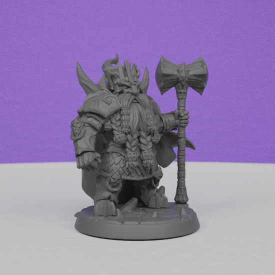 Magma forged Dwarf Goldrun, Emperor of the Embers | Artisan Guild Miniatures | Compatible with D&D/AoS | Fantasy | Tabletop RPG