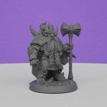 Magma forged Dwarf Goldrun, Emperor of the Embers | Artisan Guild Miniatures | Compatible with D&D/AoS | Fantasy | Tabletop RPG