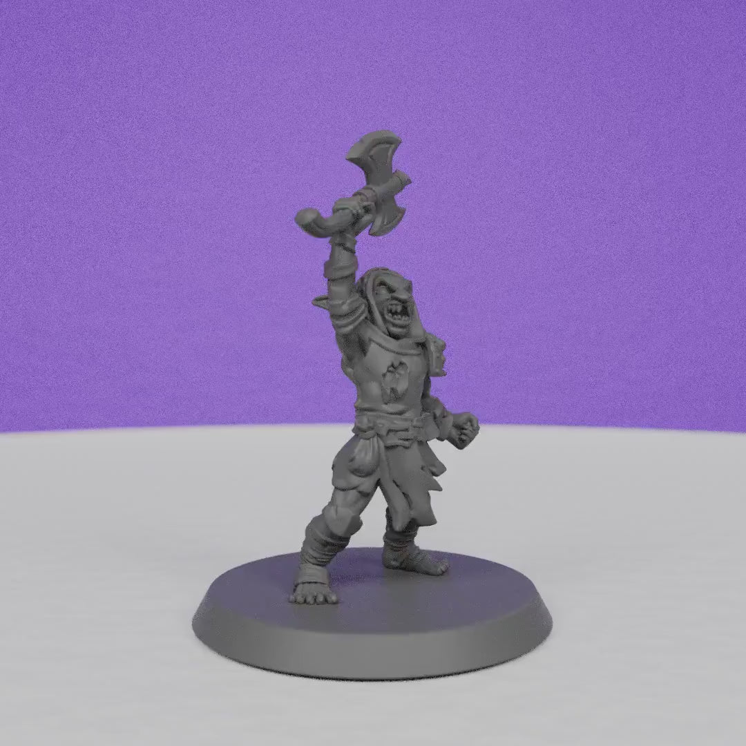 Goblin Warrior Warcry | Galaad Miniatures | Compatible with D&D/AoS | Fantasy | Tabletop RPG