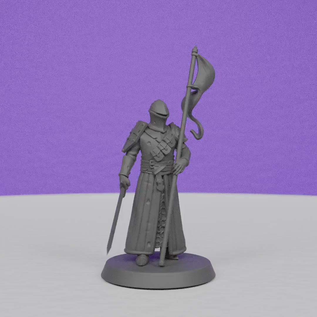 Knight back from War | Galaad Miniatures | Compatible with D&D/AoS | Fantasy | Tabletop RPG