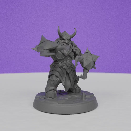 Magma forged Dwarf Dumlok | Artisan Guild Miniatures | Compatible with D&D/AoS | Fantasy | Tabletop RPG