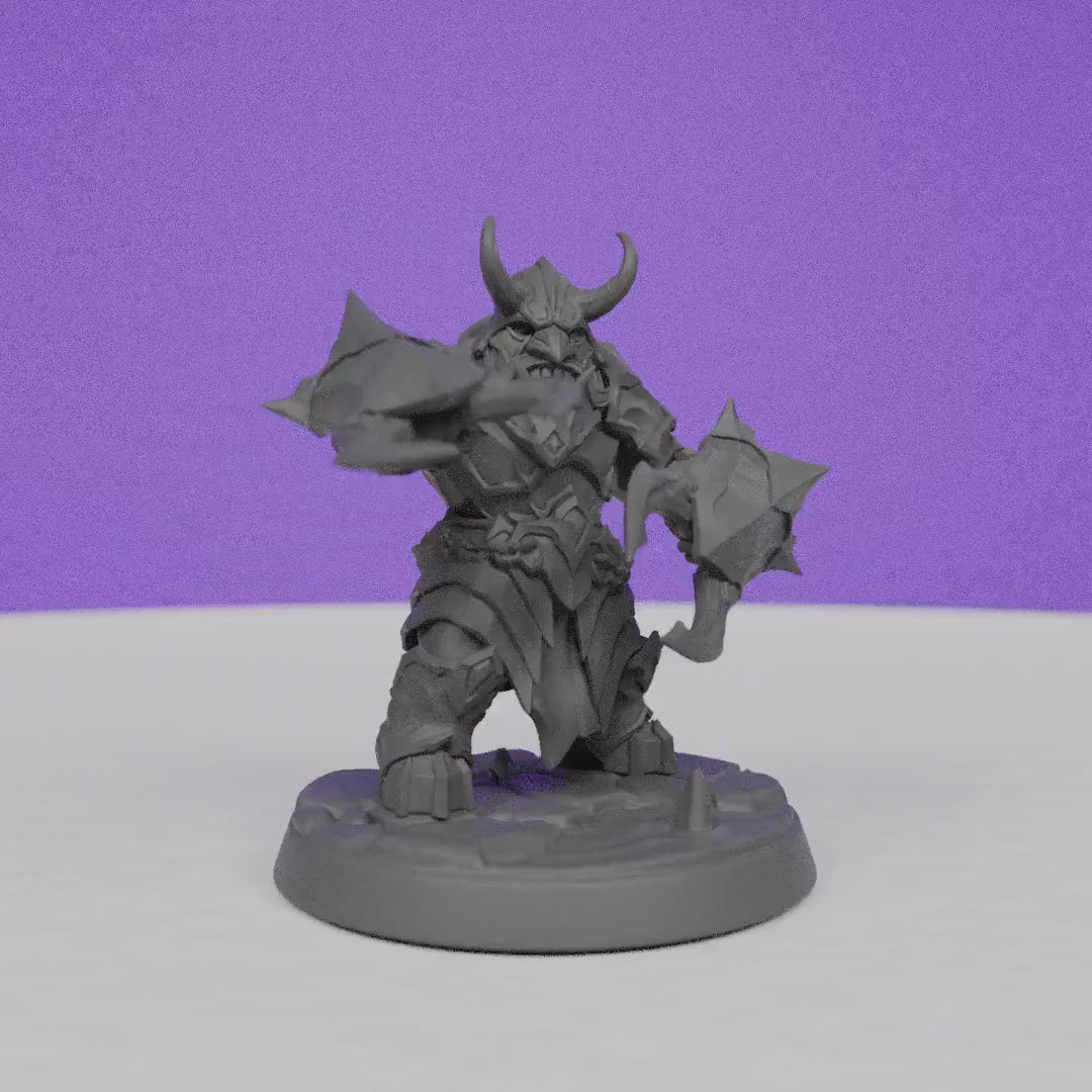 Magma forged Dwarf Dumlok | Artisan Guild Miniatures | Compatible with D&D/AoS | Fantasy | Tabletop RPG