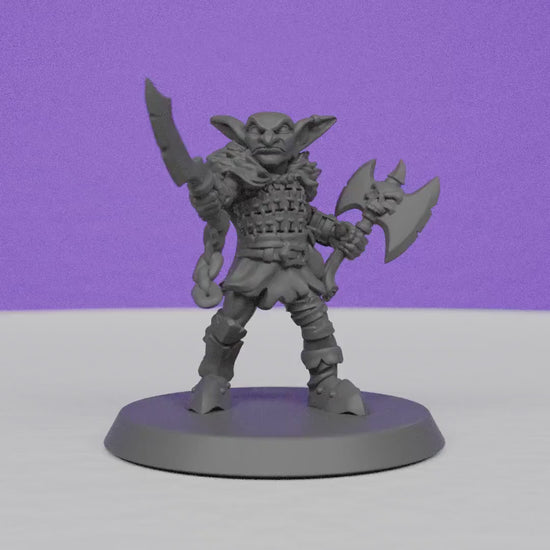 Goblin Gladiator | Galaad Miniatures | Compatible with D&D/AoS | Fantasy | Tabletop RPG