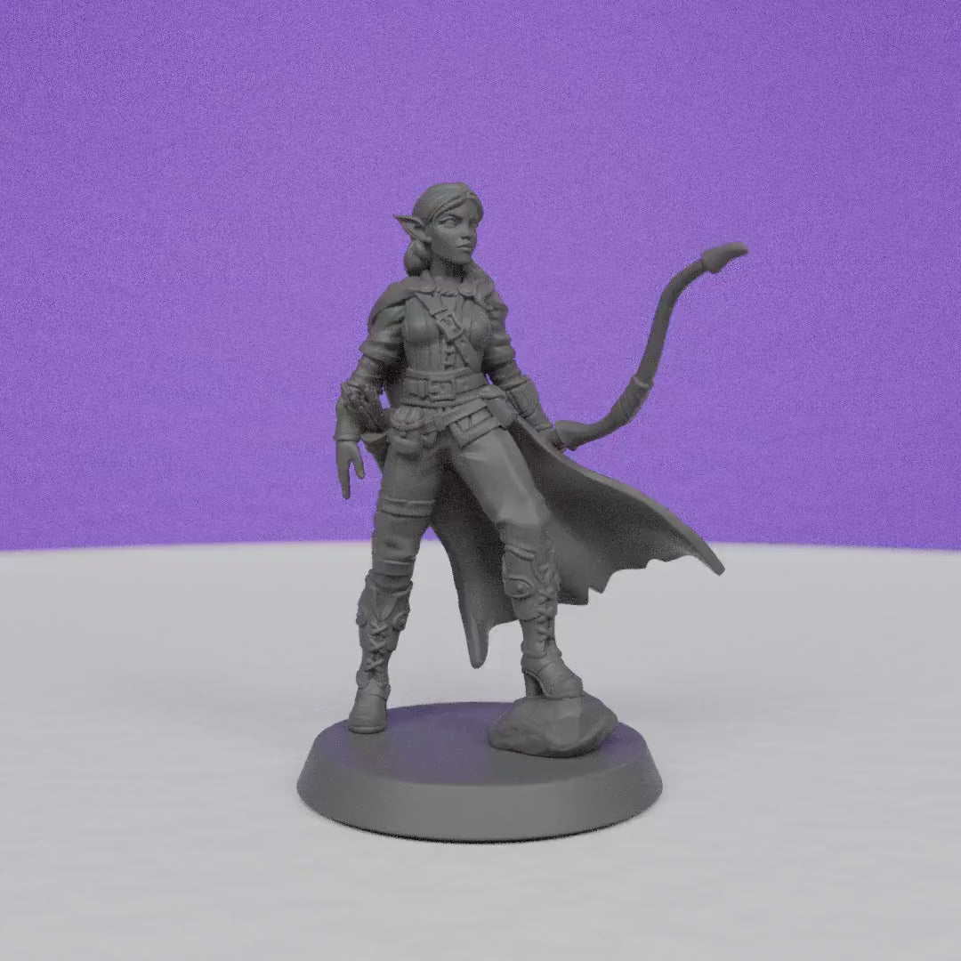 Ranger Female Elf | Galaad Miniatures | Compatible with D&D/AoS | Fantasy | Tabletop RPG