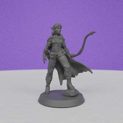 Ranger Female Elf | Galaad Miniatures | Compatible with D&D/AoS | Fantasy | Tabletop RPG