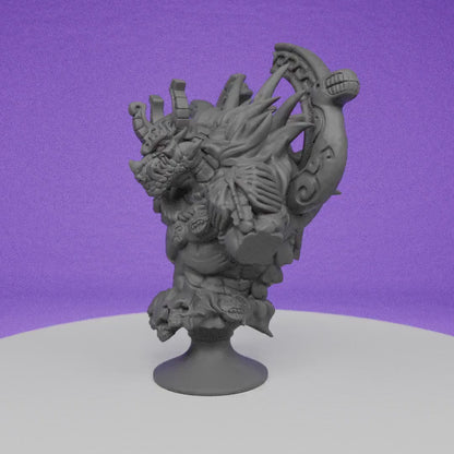 Lizardman King Tashokk Bust | Artisan Guild | Compatible with D&D/AoS | Fantasy