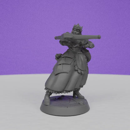 Maid Knight | Miniatures Blueprint | Compatible with D&D/AoS | Fantasy
