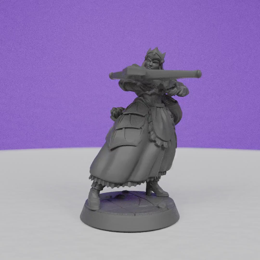 Maid Knight | Miniatures Blueprint | Compatible with D&D/AoS | Fantasy