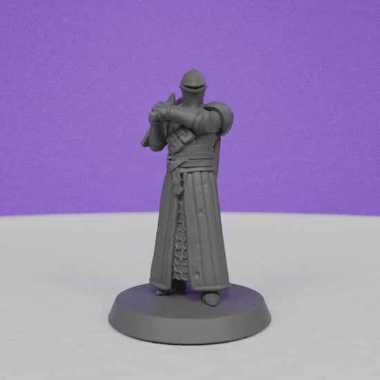 Knight back from War | Galaad Miniatures | Compatible with D&D/AoS | Fantasy | Tabletop RPG