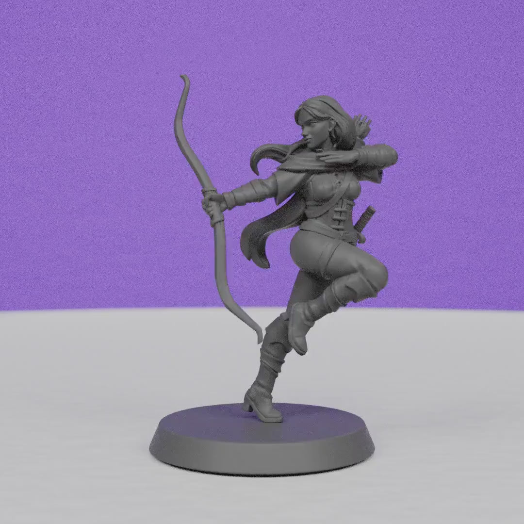Female Forest Ranger | Galaad Miniatures | Compatible with D&D/AoS | Fantasy | Tabletop RPG