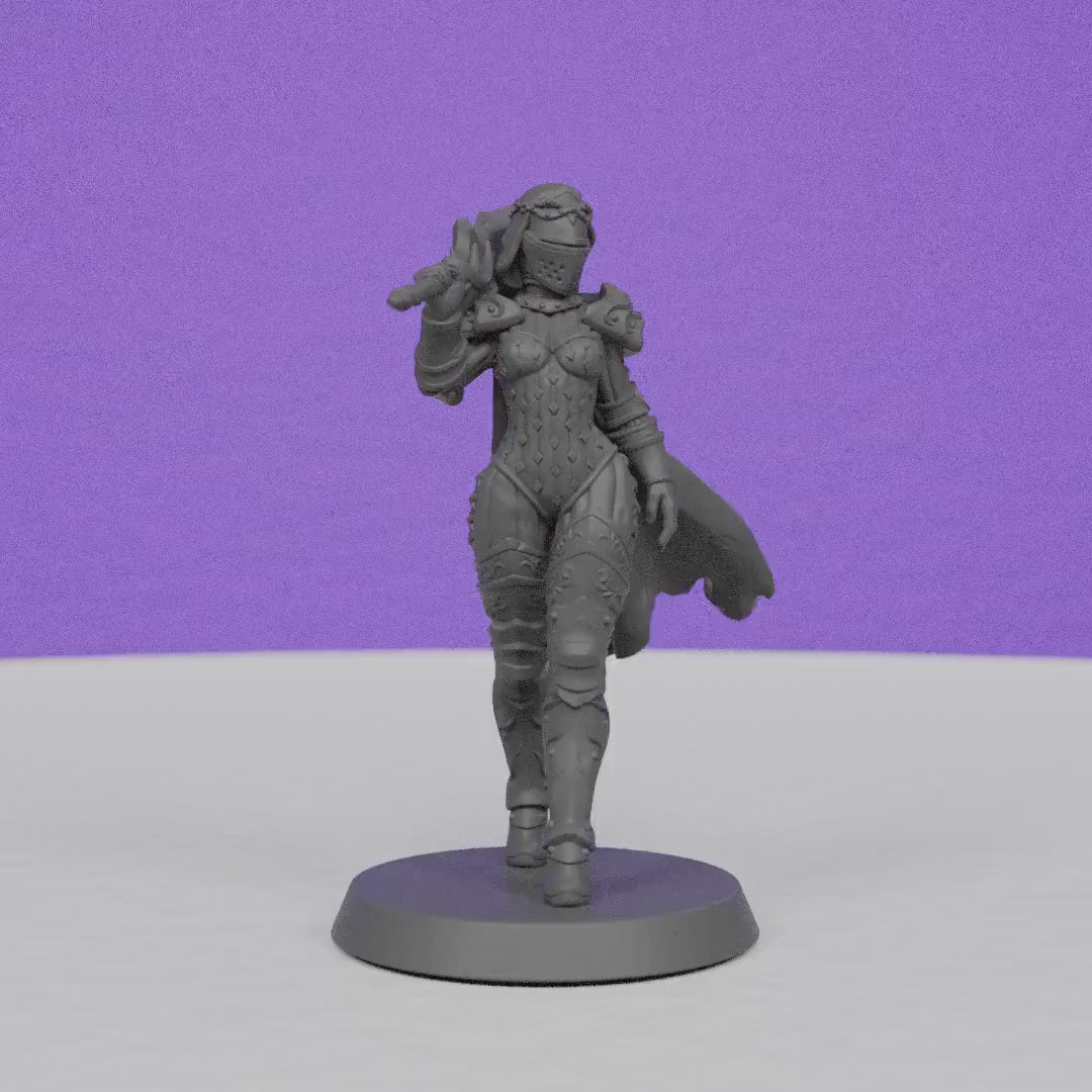 Female Queens Knights | Galaad Miniatures | Compatible with D&D/AoS | Fantasy | Tabletop RPG