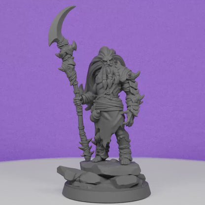 Barbarian Warlord | Lord of War Miniatures | Compatible with D&D/AoS | Fantasy | Tabletop RPG