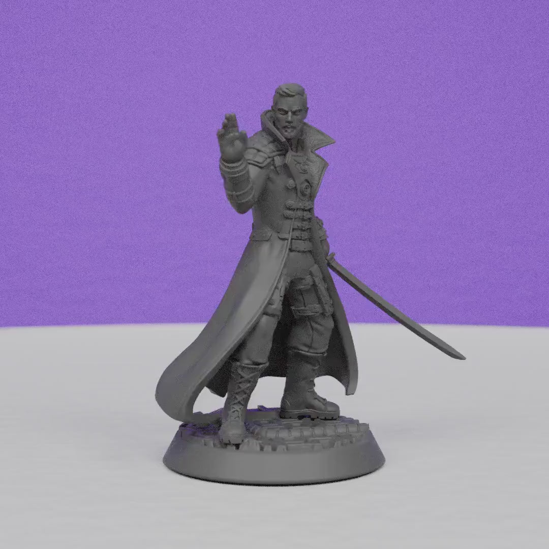 Clint Arcane Swordman | Miniatures Blueprint | Compatible with D&D/AoS | Fantasy