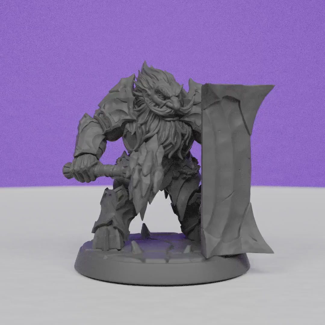 Magma forged Dwarf Dumlok | Artisan Guild Miniatures | Compatible with D&D/AoS | Fantasy | Tabletop RPG
