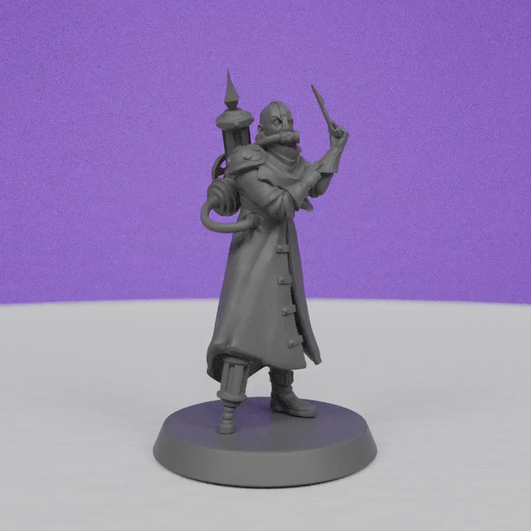 Ratfolk Plague Doctor | Galaad Miniatures | Compatible with D&D/AoS | Fantasy | Tabletop RPG