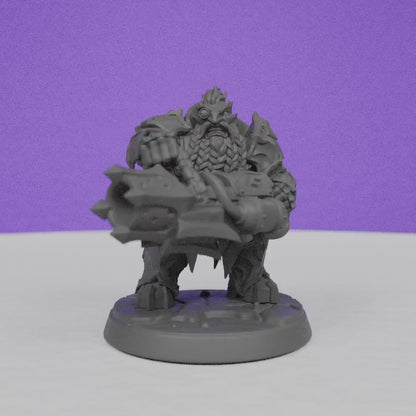 Magma forged Dwarf Dumlok | Artisan Guild Miniatures | Compatible with D&D/AoS | Fantasy | Tabletop RPG