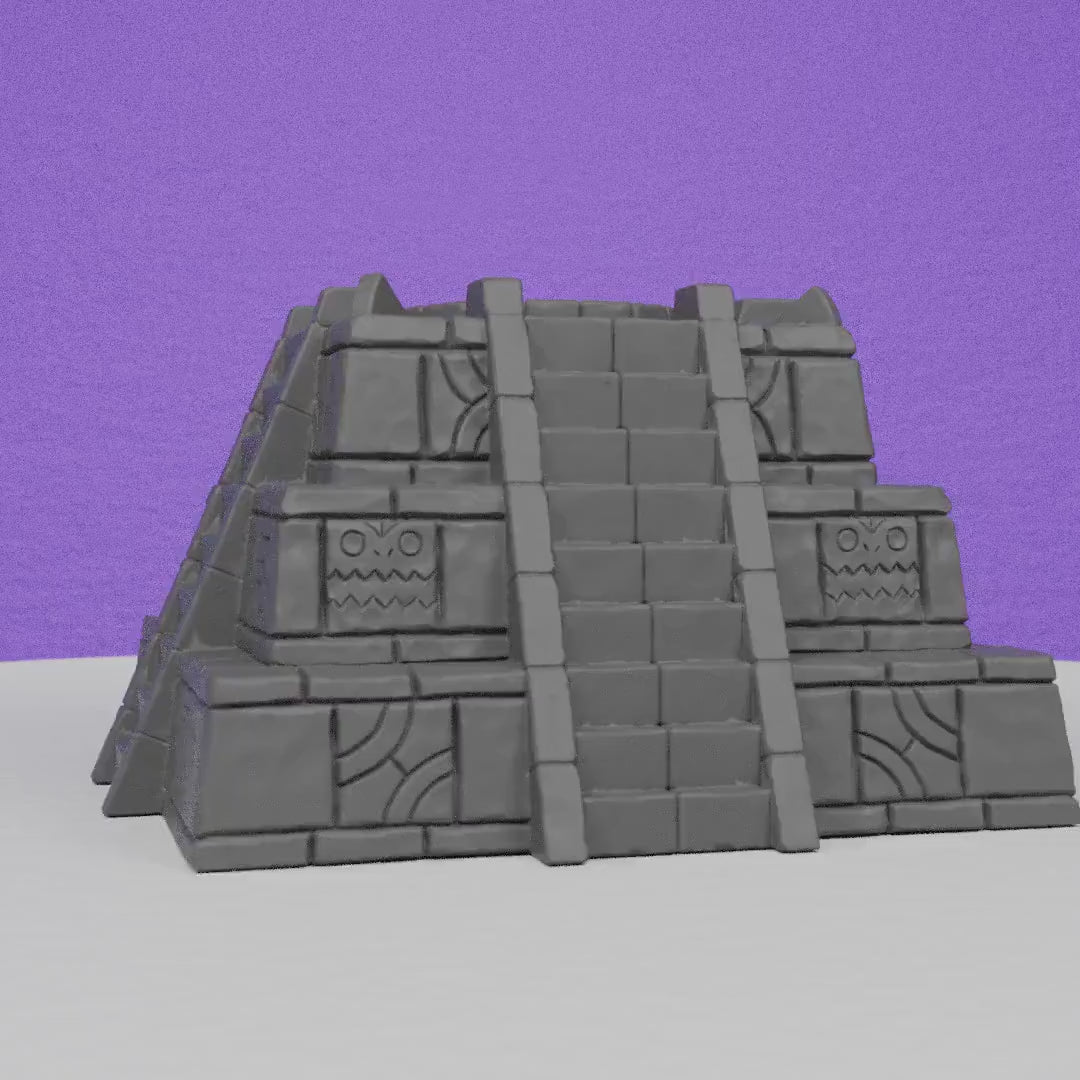 Lizardman Ziggurat Scenery | Artisan Guild Miniatures | Compatible with D&D/AoS | Fantasy | Tabletop RPG