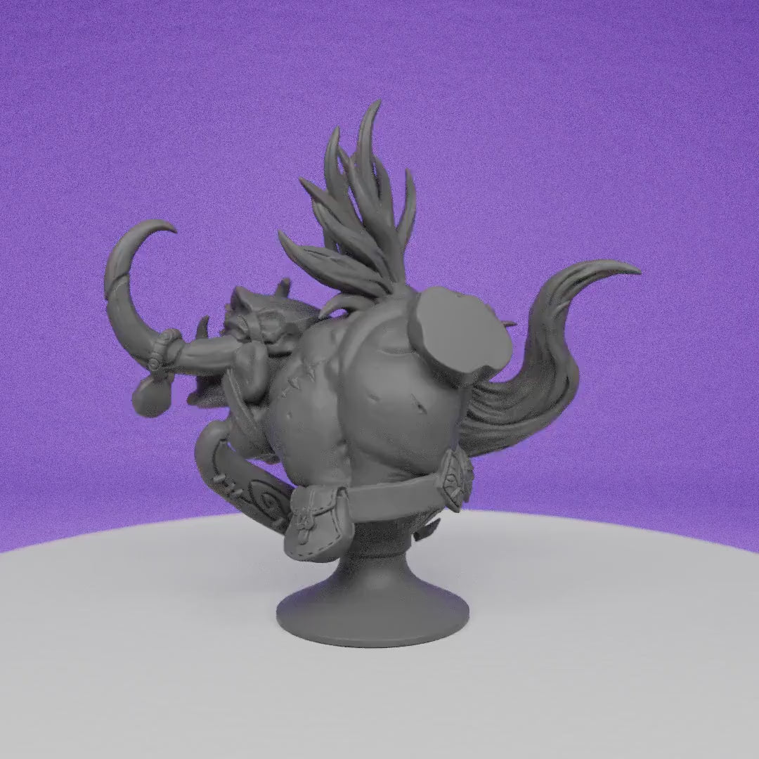 Tarum Bloodhammer Bust | Artisan Guild | Compatible with D&D/AoS | Fantasy