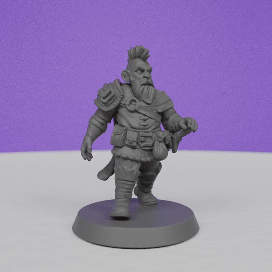 Dwarf Warrior Trader | Galaad Miniatures | Compatible with D&D/AoS | Fantasy