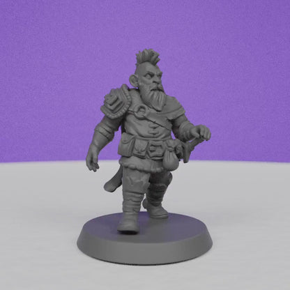 Dwarf Warrior Trader | Galaad Miniatures | Compatible with D&D/AoS | Fantasy