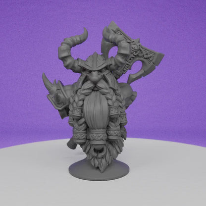 Dwarf Berserker Male Bust | Artisan Guild | Compatible with D&D/AoS | Fantasy