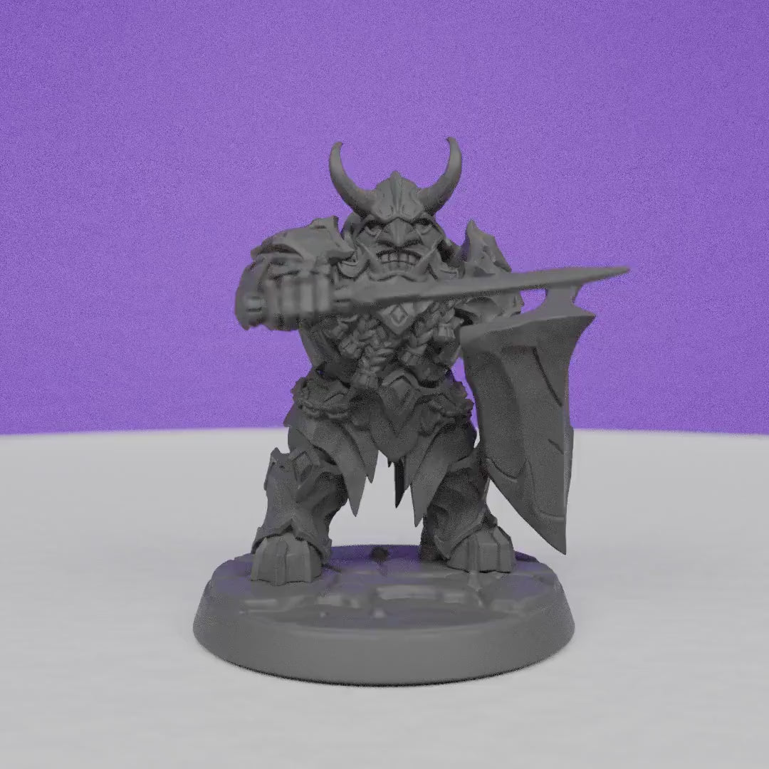 Magma forged Dwarf Dumlok | Artisan Guild Miniatures | Compatible with D&D/AoS | Fantasy | Tabletop RPG