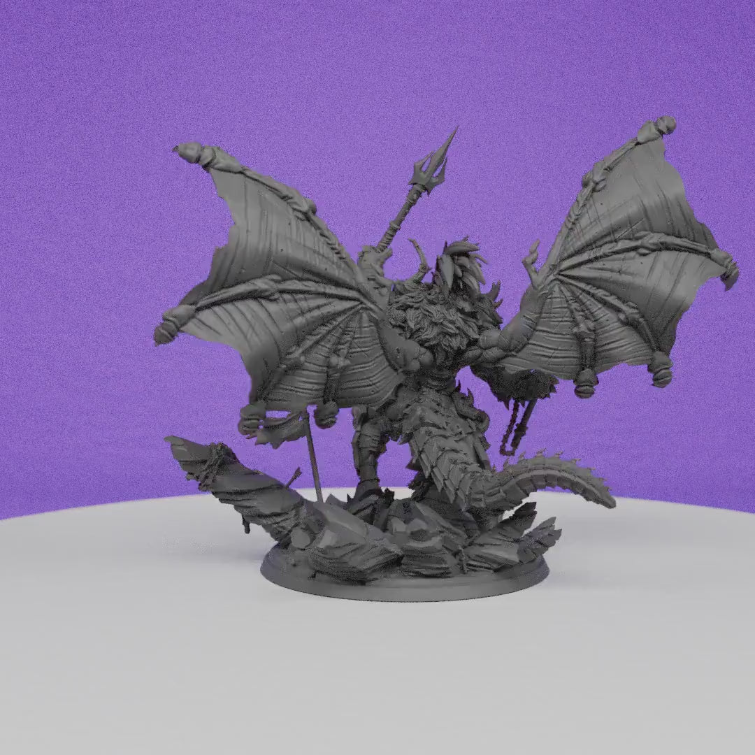 Demonic Prince Thulugar | CastnPlay | Compatible with D&D/AoS | Fantasy | Tabletop RPG