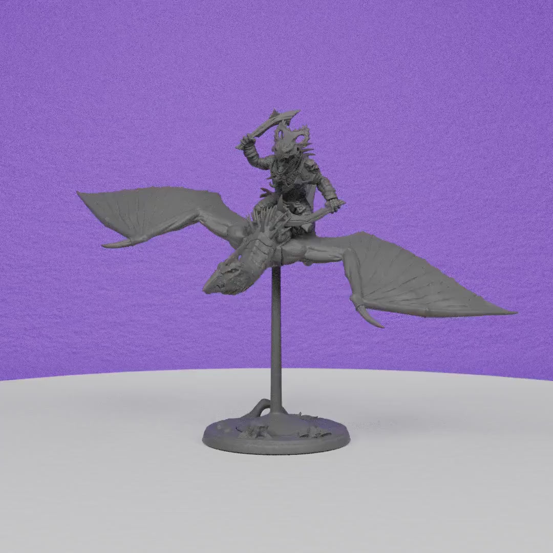 Pterowyvern Rider | Artisan Guild Miniatures | Compatible with D&D/AoS | Fantasy | Tabletop RPG