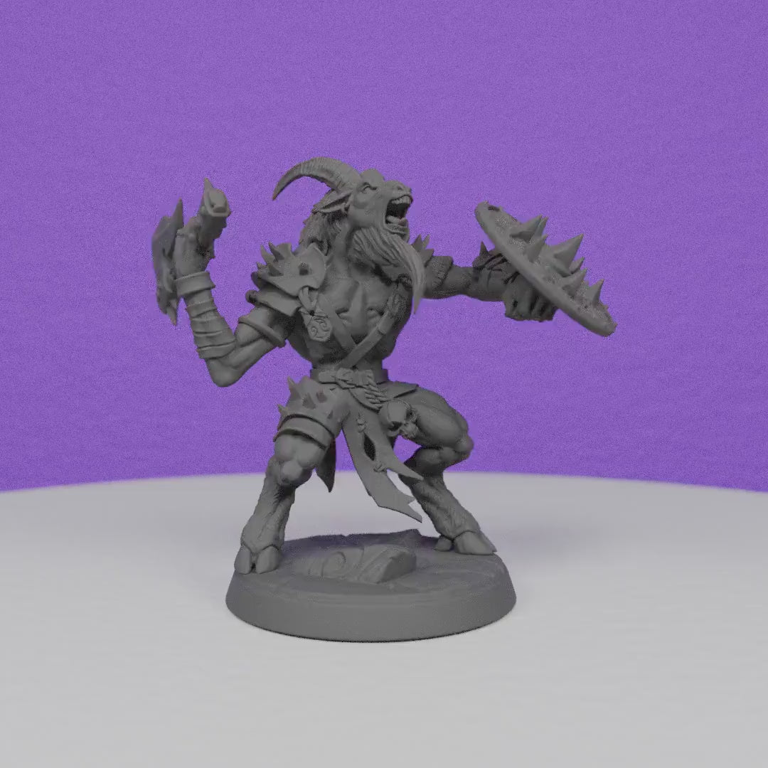 Beastmen Gobor Warrior | Artisan Guild Miniatures | Compatible with D&D/AoS | Fantasy | Tabletop RPG