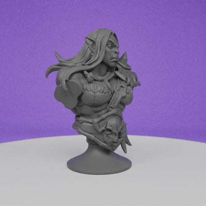 Blackcrag Orc Female Bust | Artisan Guild | Compatible with D&D/AoS | Fantasy