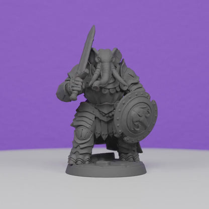 Ivory Sentinel with Sword and Buckler | Artisan Guild Miniatures | Compatible with D&D/AoS | Fantasy | Tabletop RPG