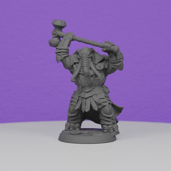 Ivory Sentinel with Warhammer | Artisan Guild Miniatures | Compatible with D&D/AoS | Fantasy | Tabletop RPG