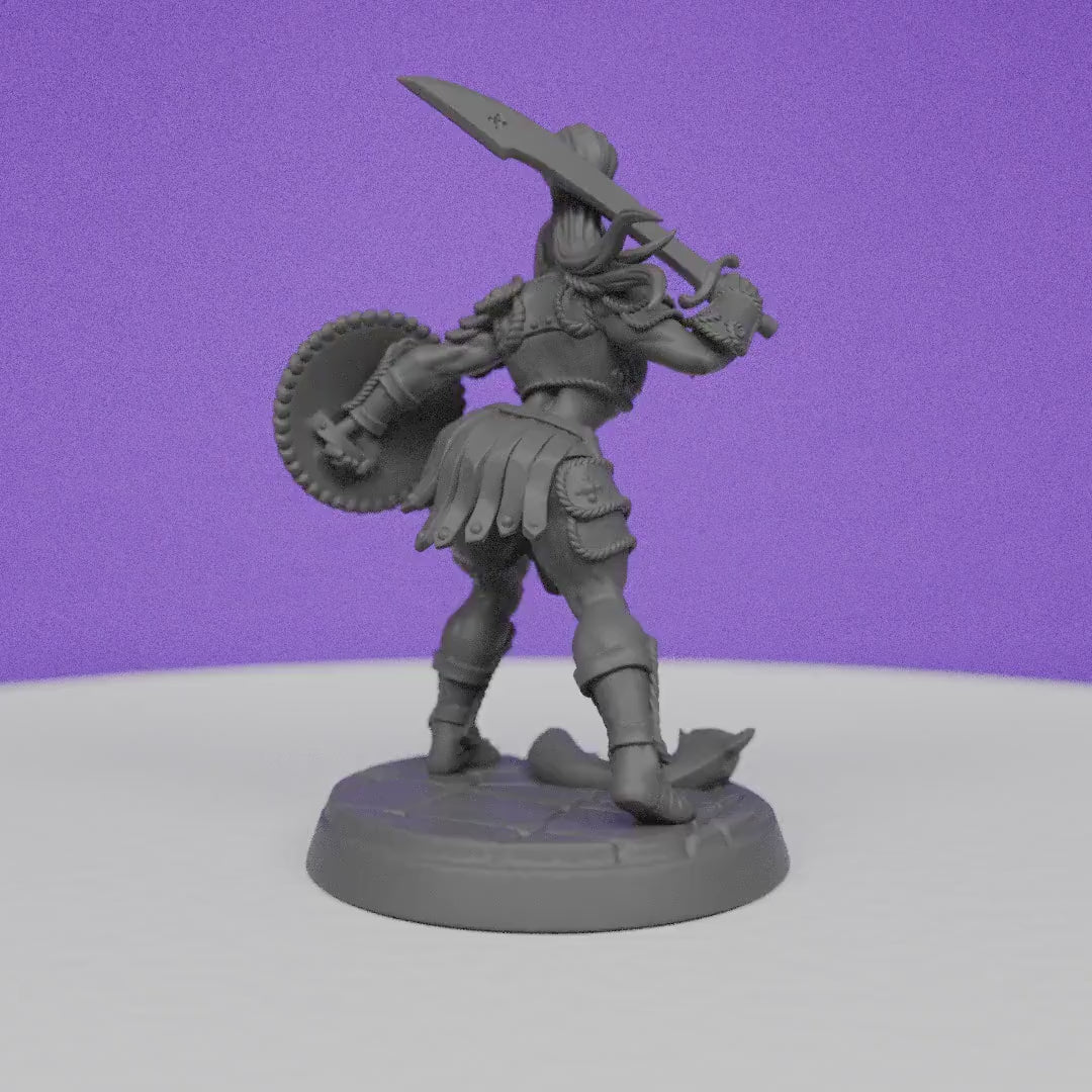Shield Warden Dracona | Artisan Guild Miniatures | Compatible with D&D/AoS | Fantasy | Tabletop RPG
