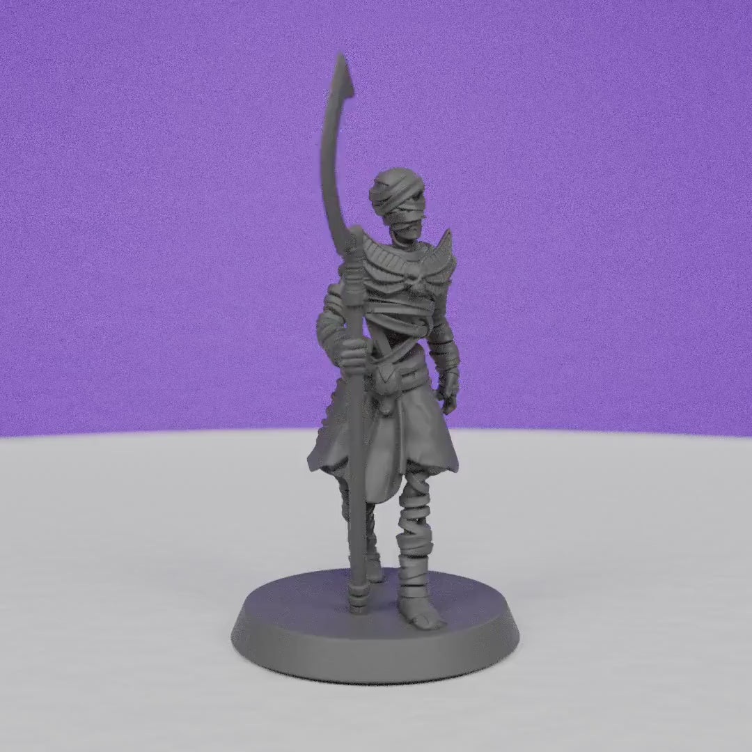 Egyptian Mummy Fighter | Galaad Miniatures | Compatible with D&D/AoS | Fantasy | Tabletop RPG