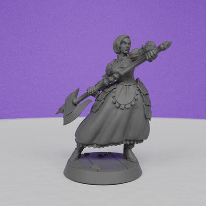 Maid Knight | Miniatures Blueprint | Compatible with D&D/AoS | Fantasy