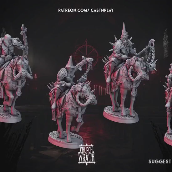 Scourge Templar Demon | CastnPlay | Compatible with D&D/AoS | Fantasy | Tabletop RPG