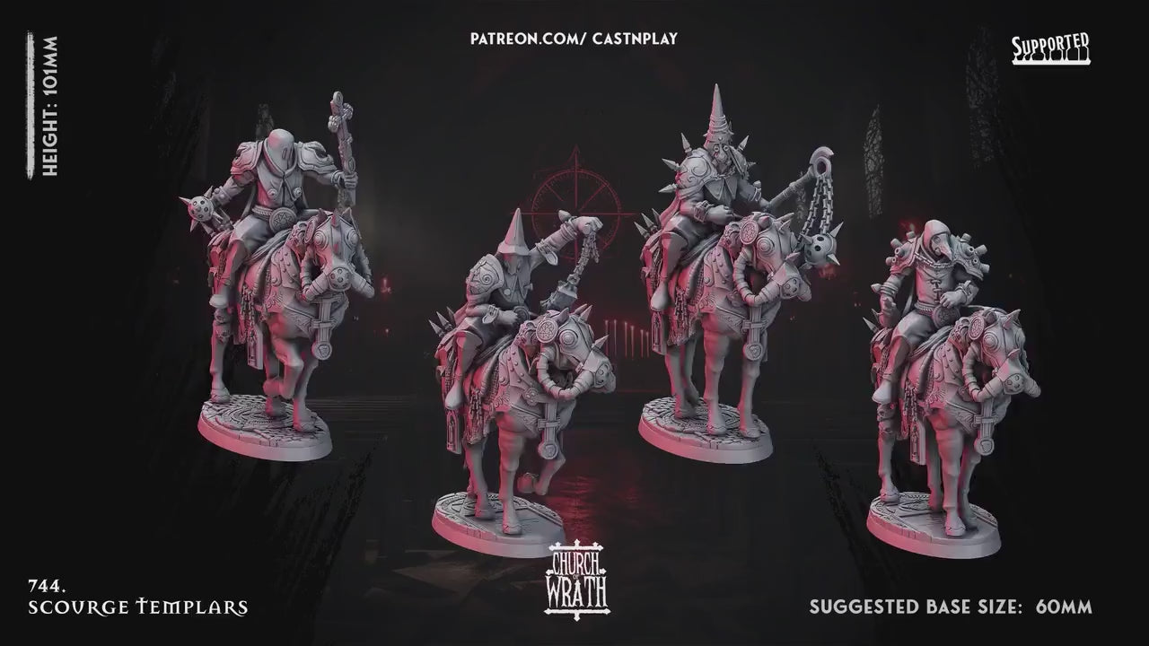 Scourge Templar Demon | CastnPlay | Compatible with D&D/AoS | Fantasy | Tabletop RPG