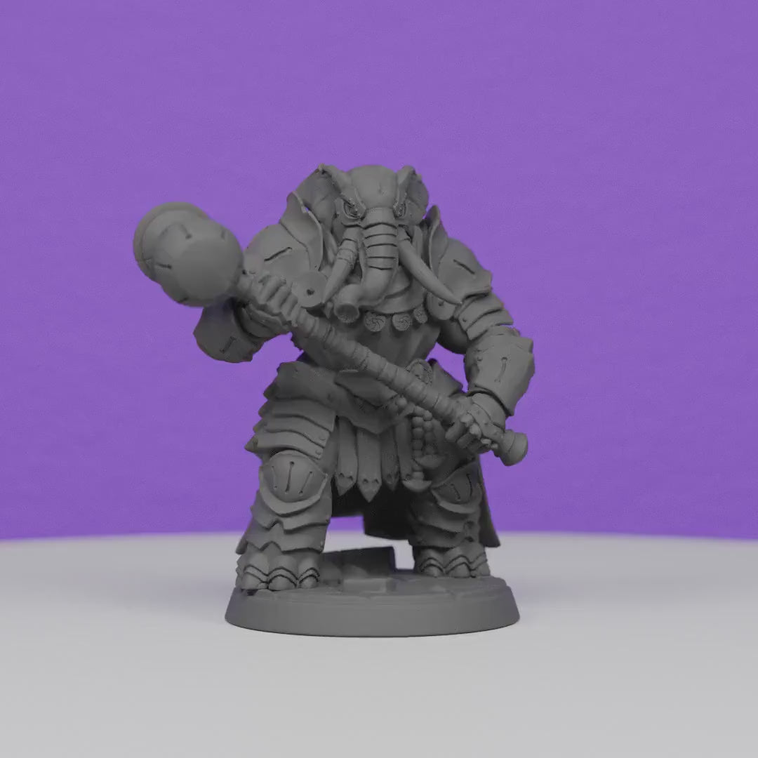 Ivory Sentinel with Maul | Artisan Guild Miniatures | Compatible with D&D/AoS | Fantasy | Tabletop RPG
