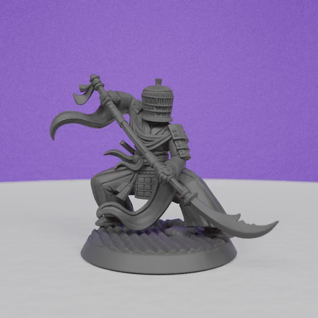 Japanese Monk | Miniatures Blueprint | Compatible with D&D/AoS | Fantasy