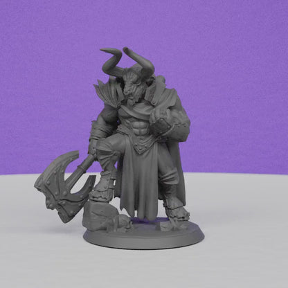 Armored Minotaur | Miniatures Blueprint | Compatible with D&D/AoS | Fantasy