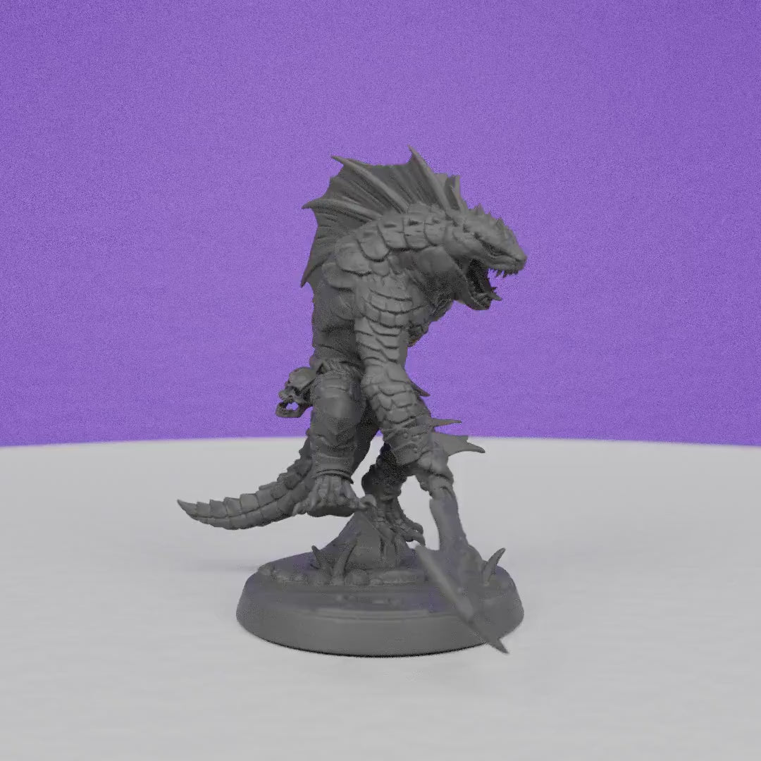 Lizardman of Falgor | Artisan Guild Miniatures | Compatible with D&D/AoS | Fantasy | Tabletop RPG