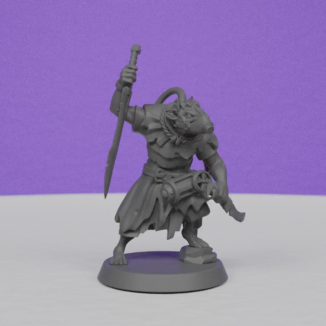 Ratfolk Toxic Rogue | Galaad Miniatures | Compatible with D&D/AoS | Fantasy | Tabletop RPG