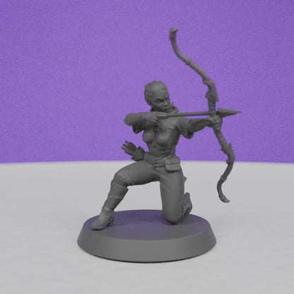 Female Forest Ranger | Galaad Miniatures | Compatible with D&D/AoS | Fantasy | Tabletop RPG