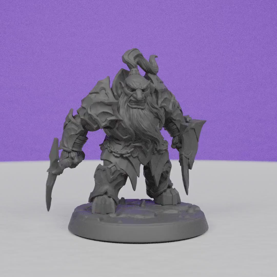 Magma forged Dwarf Dumlok | Artisan Guild Miniatures | Compatible with D&D/AoS | Fantasy | Tabletop RPG