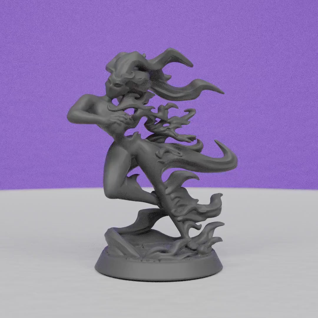 Fire Lady | Miniatures Blueprint | Compatible with D&D/AoS | Fantasy